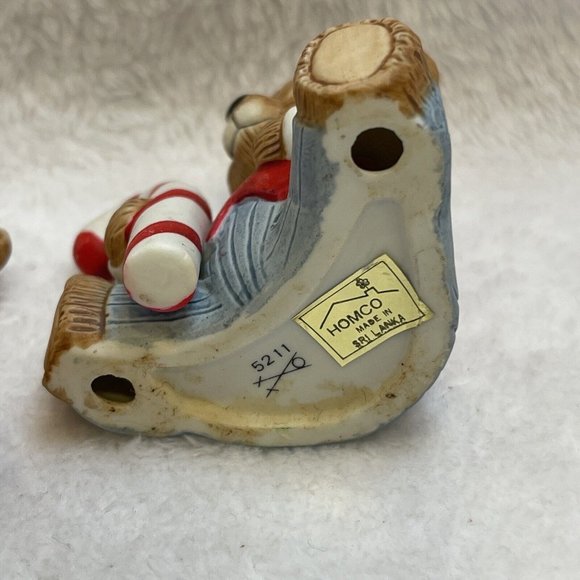 HomCo Country Christmas Teddy Bear Figurines Vintage Set Of 3 (2) 5101 (1) 5211 - Picture 10 of 10
